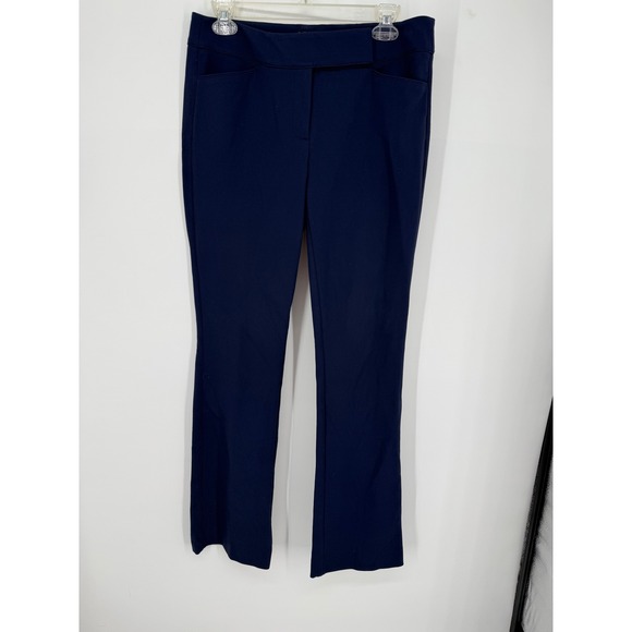White House Black Market Pants - White House Black Market Boot Cut Trousers Women 6R Navy Blue Stretch Pants
